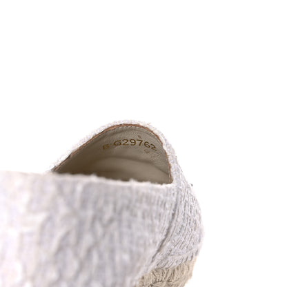 Chanel Tweed Patent CC Espadrilles 36 White 9 of 11