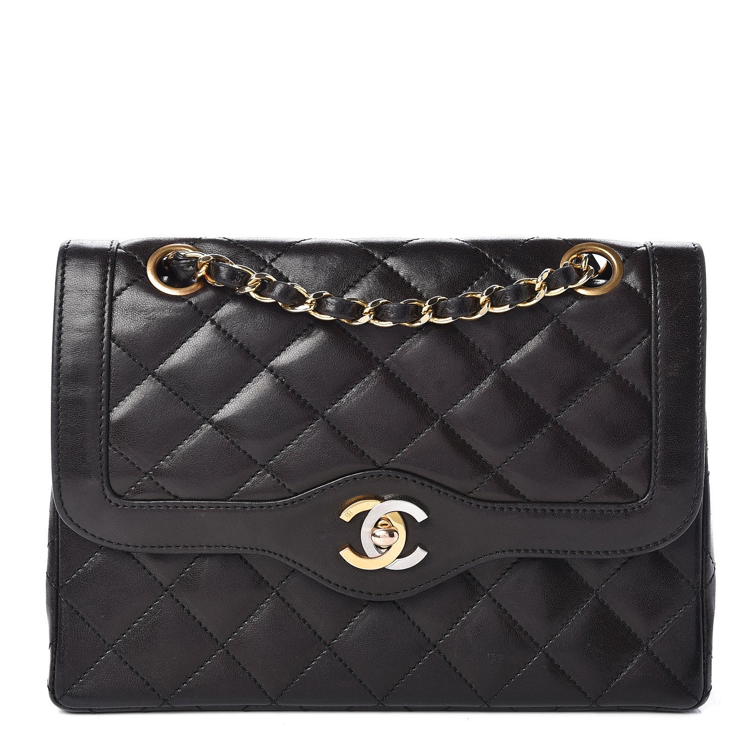 Chanel Lambskin Quilted Small Double Flap Black 1 of 12