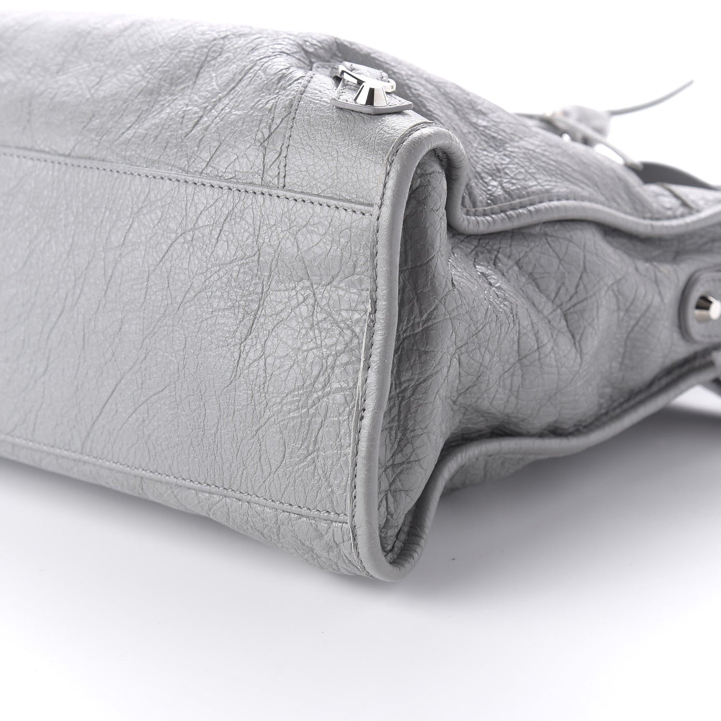 Agneau Classic Silver Hardware City Gris Haussmannien