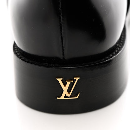 Louis Vuitton Patent Calfskin Monogram Flat Ankle Boots 37 Black 8 of 10