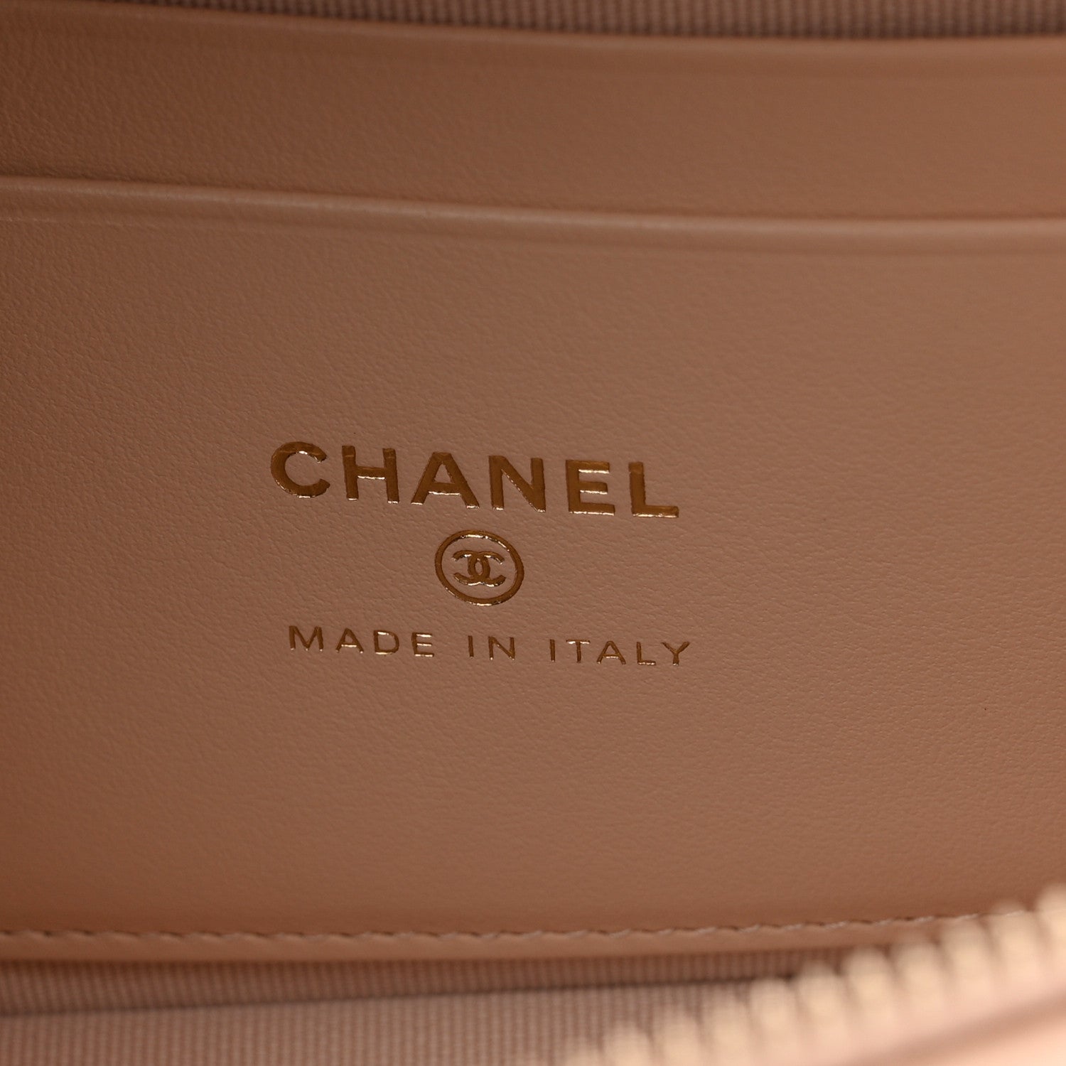 Chanel Caviar Quilted Top Handle Slim Vanity With Chain Beige 6 of 11