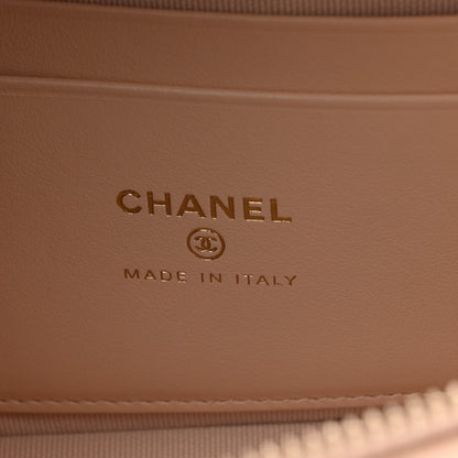 Chanel Caviar Quilted Top Handle Slim Vanity With Chain Beige 6 of 11