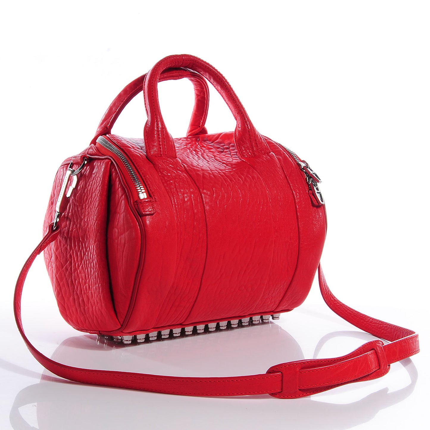 Pebbled Lambskin Rockie Cola w Silver Hardware