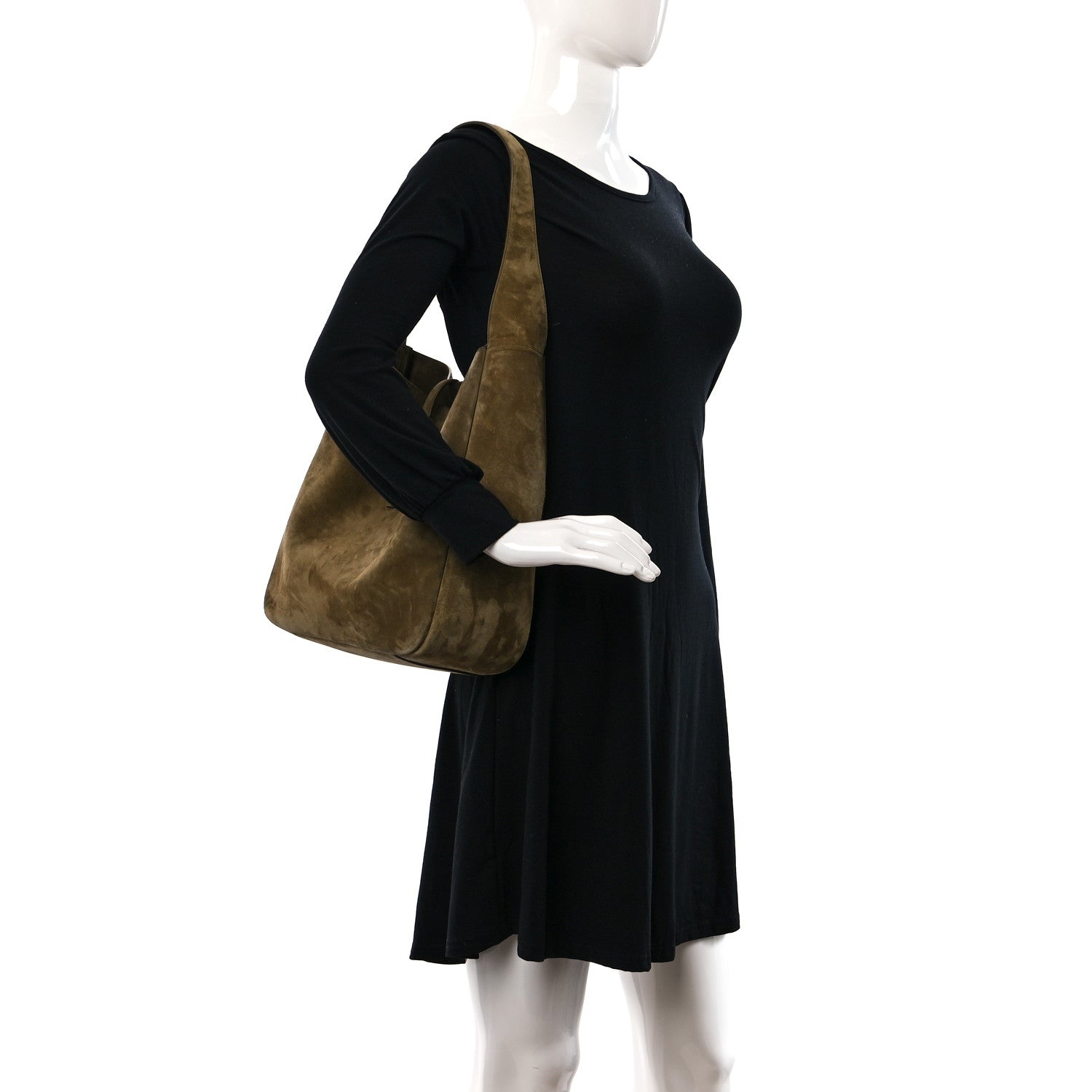 Saint Laurent Suede Large Le 5 A 7 Soft Hobo New Barley 2 of 8