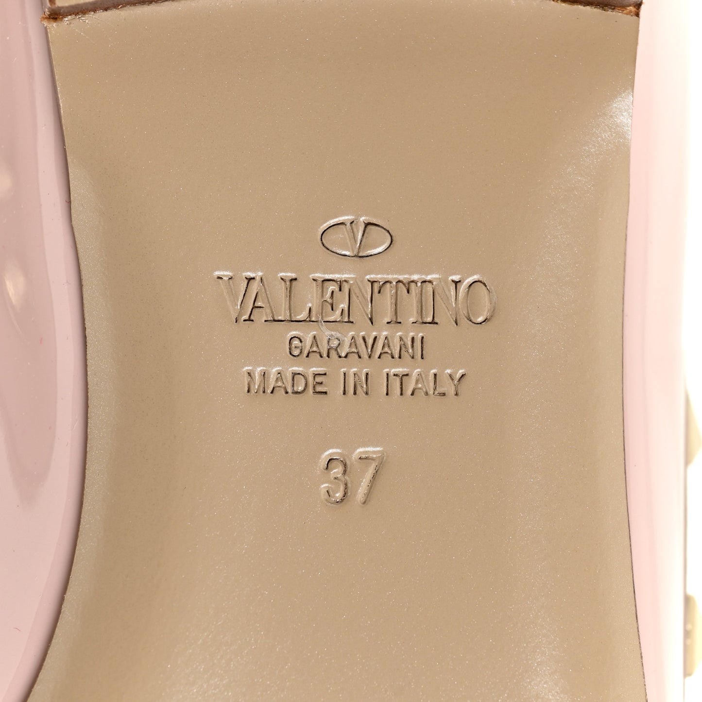 Patent Rockstud Ballerina Flats 37 Water Rose Poudre