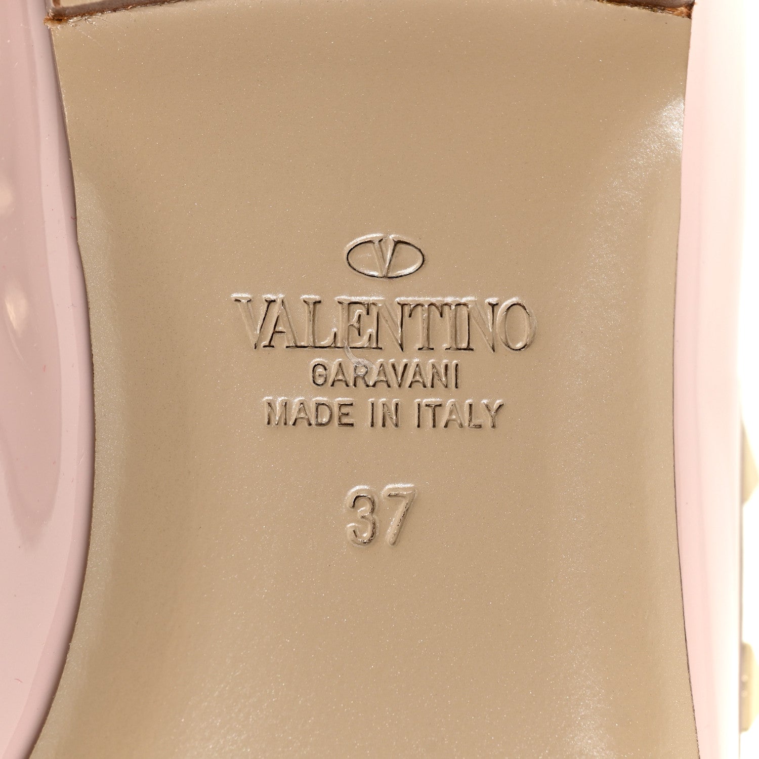 Valentino Garavani Patent Rockstud Ballerina Flats 37 Water Rose Poudre 6 of 8
