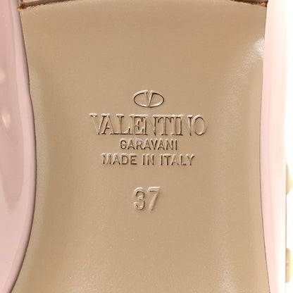Valentino Garavani Patent Rockstud Ballerina Flats 37 Water Rose Poudre 6 of 8