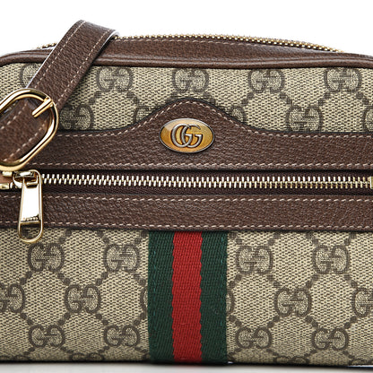 Gucci GG Supreme Monogram Web Mini Ophidia Shoulder Bag Brown 9 of 9