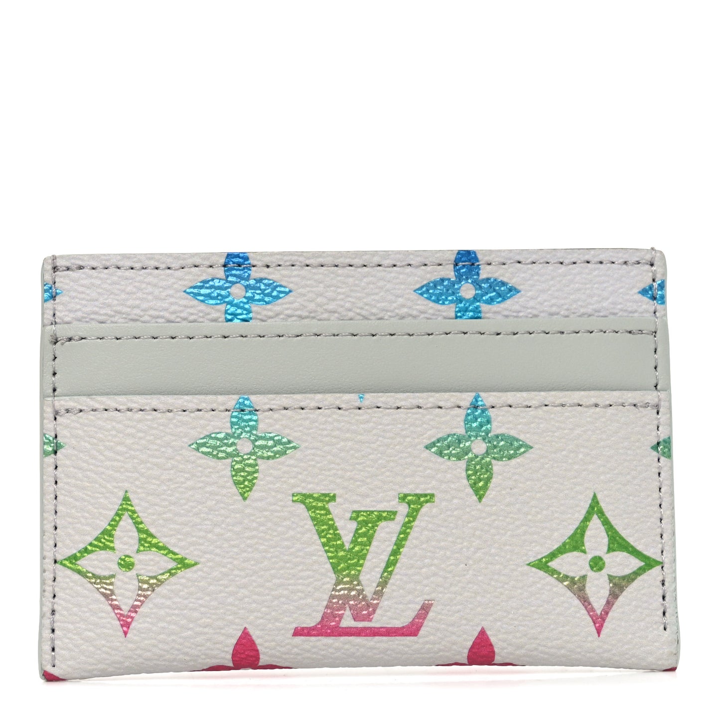 Monogram Card Holder Gradient Grey