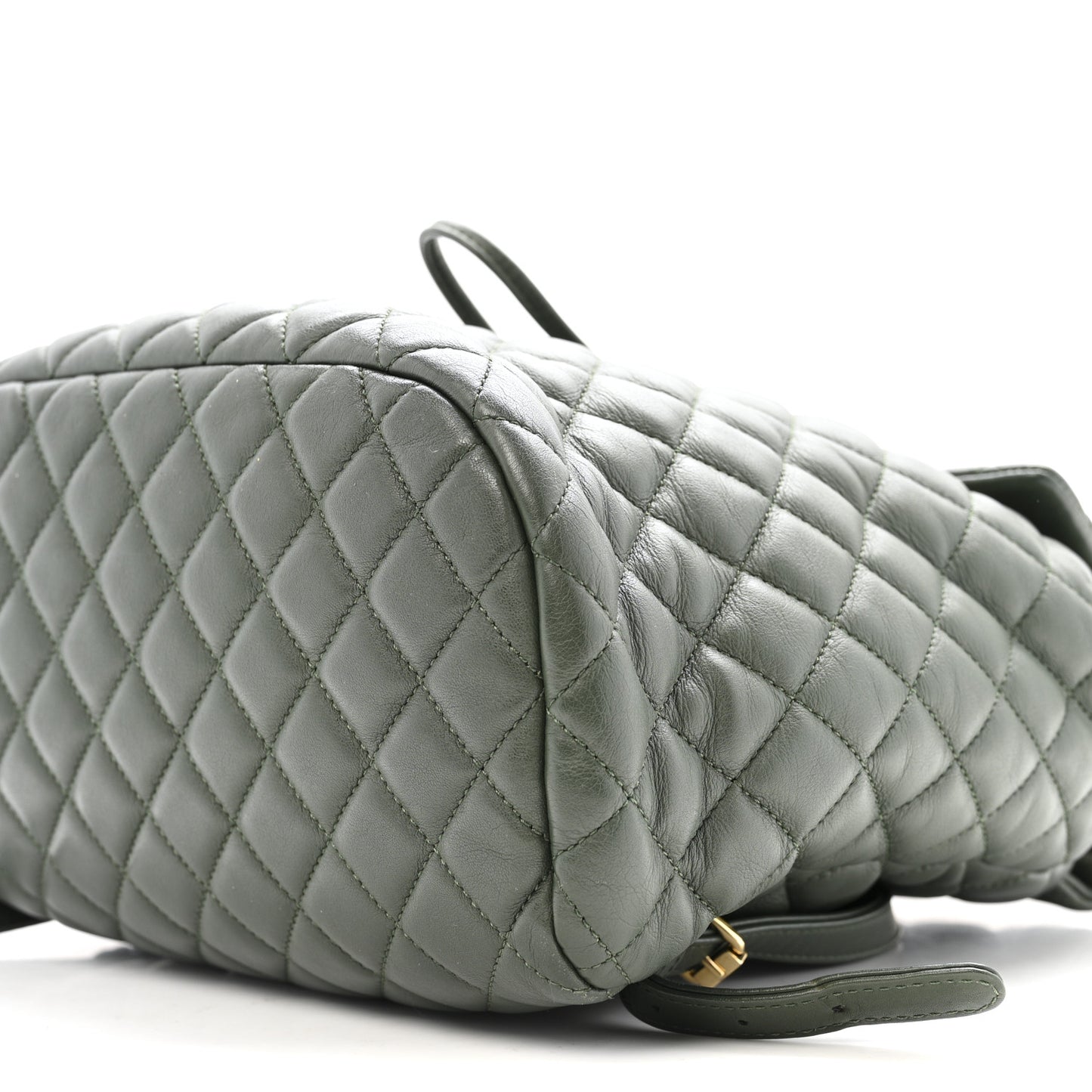 Lambskin Quilted Large Urban Spirit Backpack Dark Green