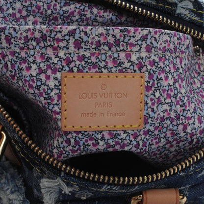 Louis Vuitton Denim Patchwork Speedy 30 Blue 5 of 7