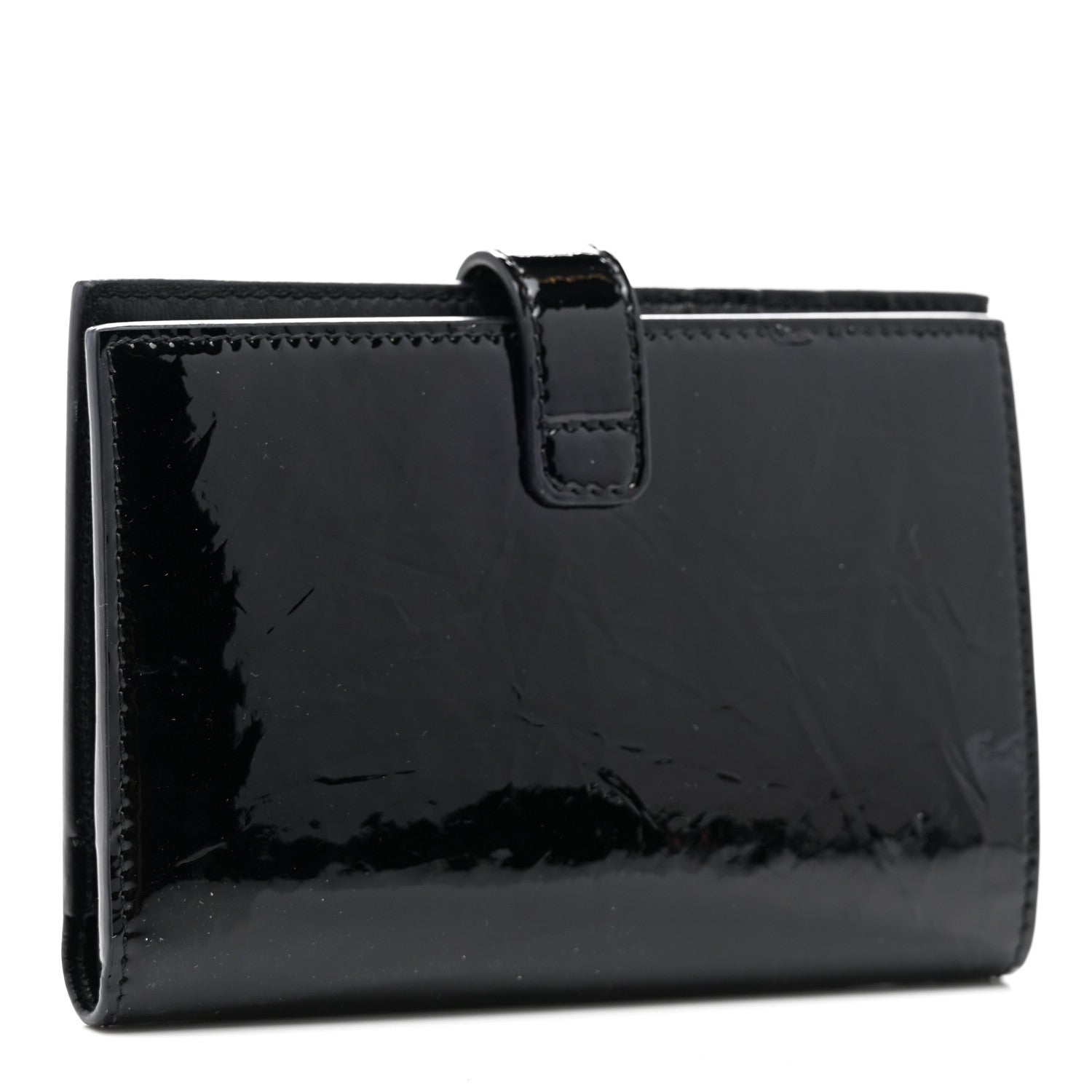 Givenchy Patent Textured Goatskin Card Case Black 3 of 8