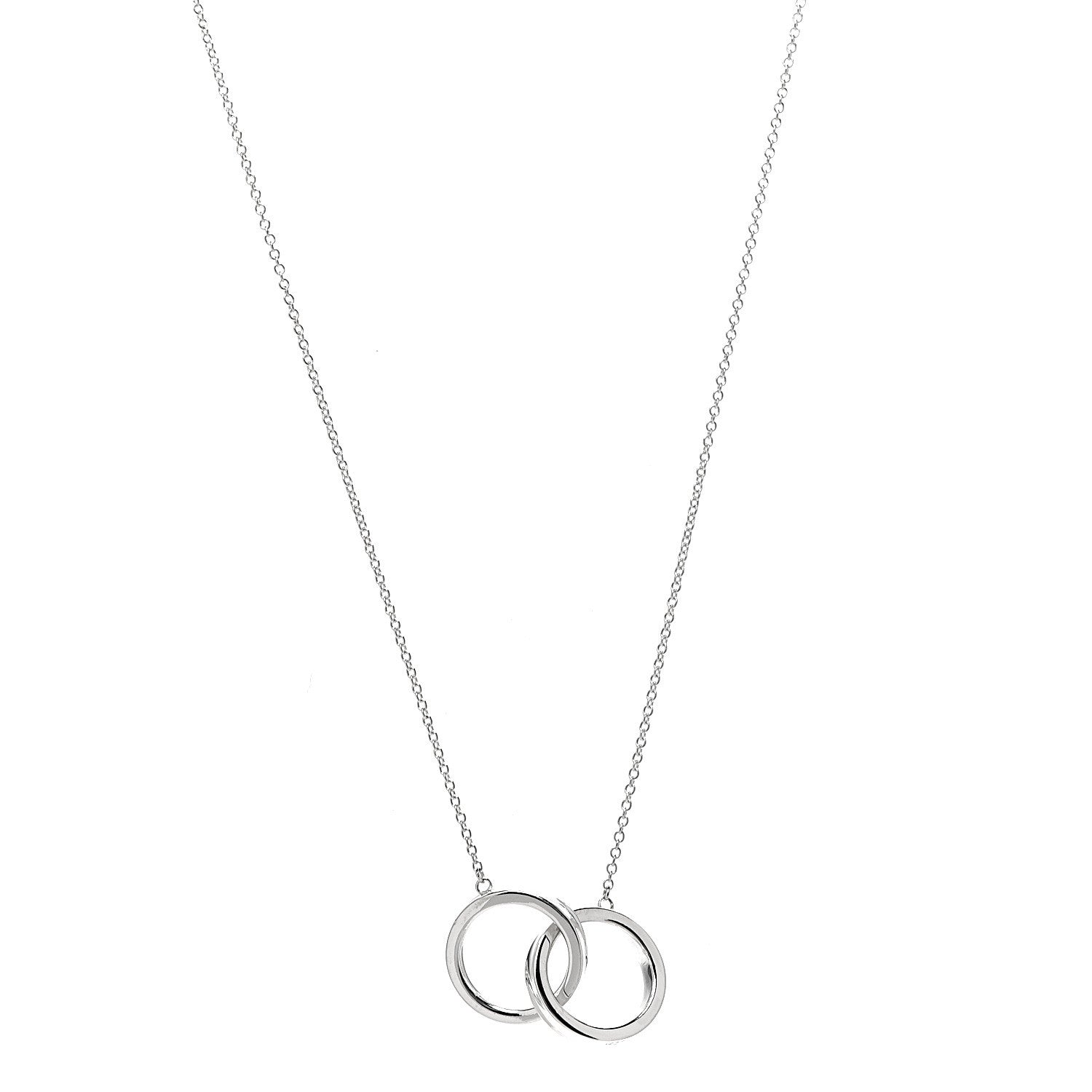 Tiffany Sterling Silver 1837 Interlocking Circles Pendant Necklace 1 of 6