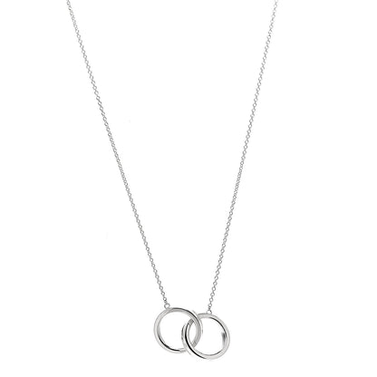 Tiffany Sterling Silver 1837 Interlocking Circles Pendant Necklace 1 of 6