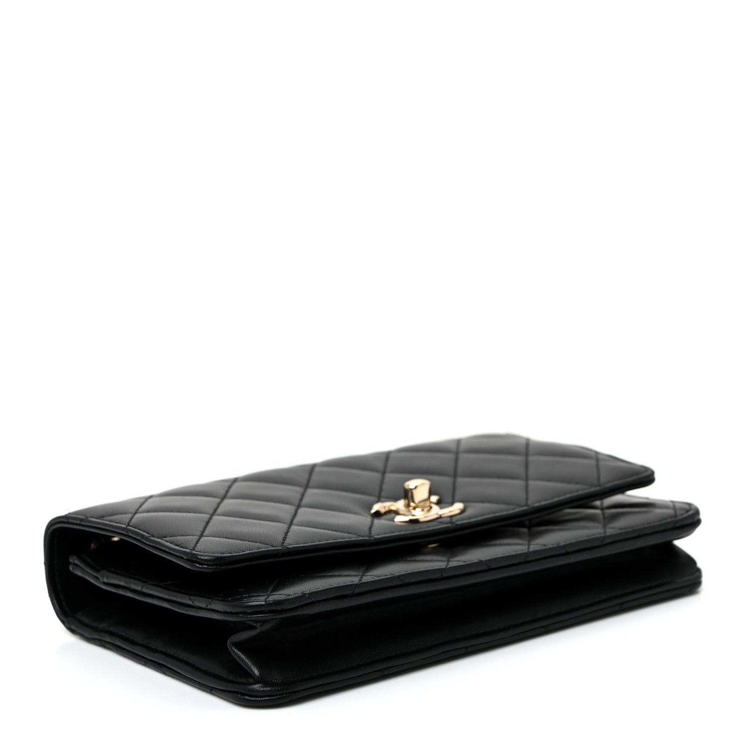 Chanel Lambskin Quilted Trendy CC Wallet On Chain WOC Black 4 of 10