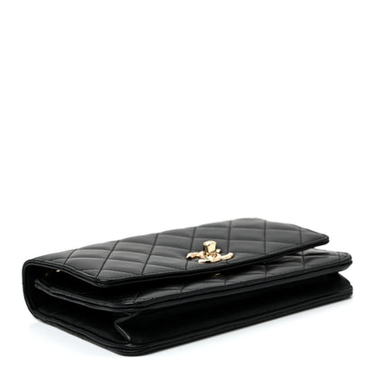 Chanel Lambskin Quilted Trendy CC Wallet On Chain WOC Black 4 of 10