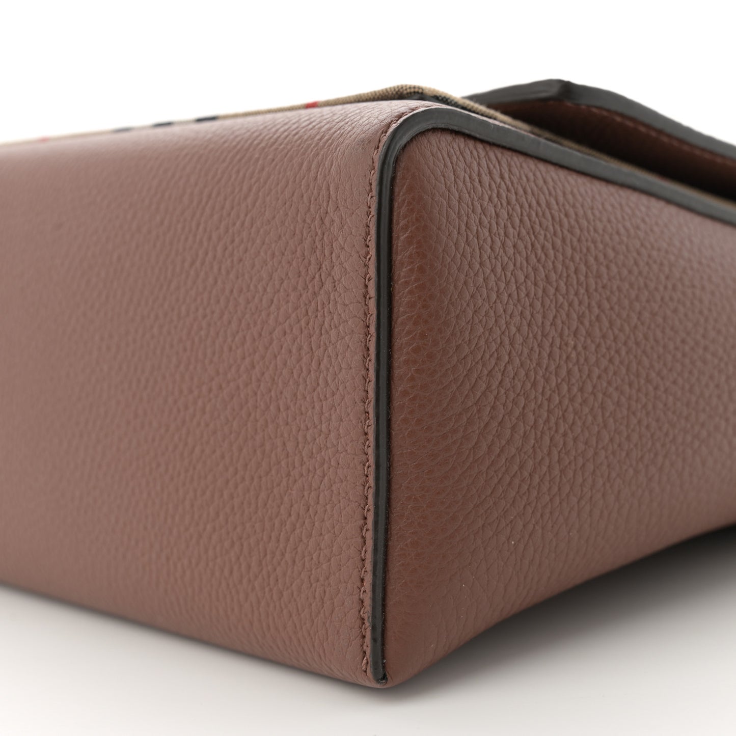 Calfskin Vintage Check Note Crossbody Bag Tan
