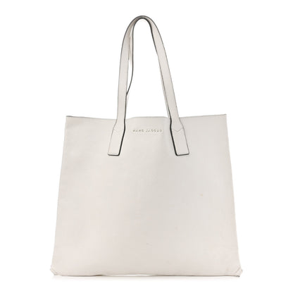 Marc Jacobs Grained Calfskin Wingman Shopping Tote White 2 of 15
