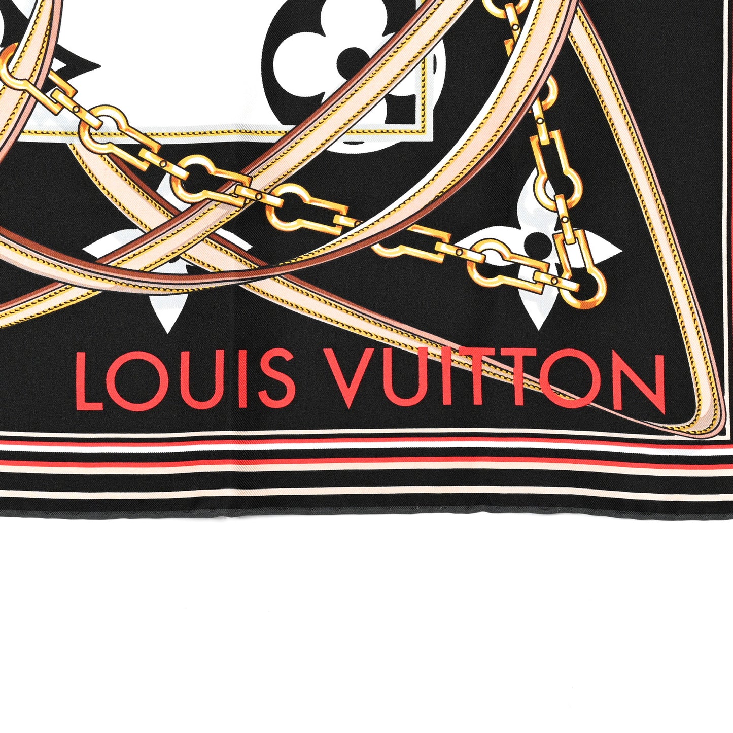Silk Monogram Ultimate Square 90 Scarf Black