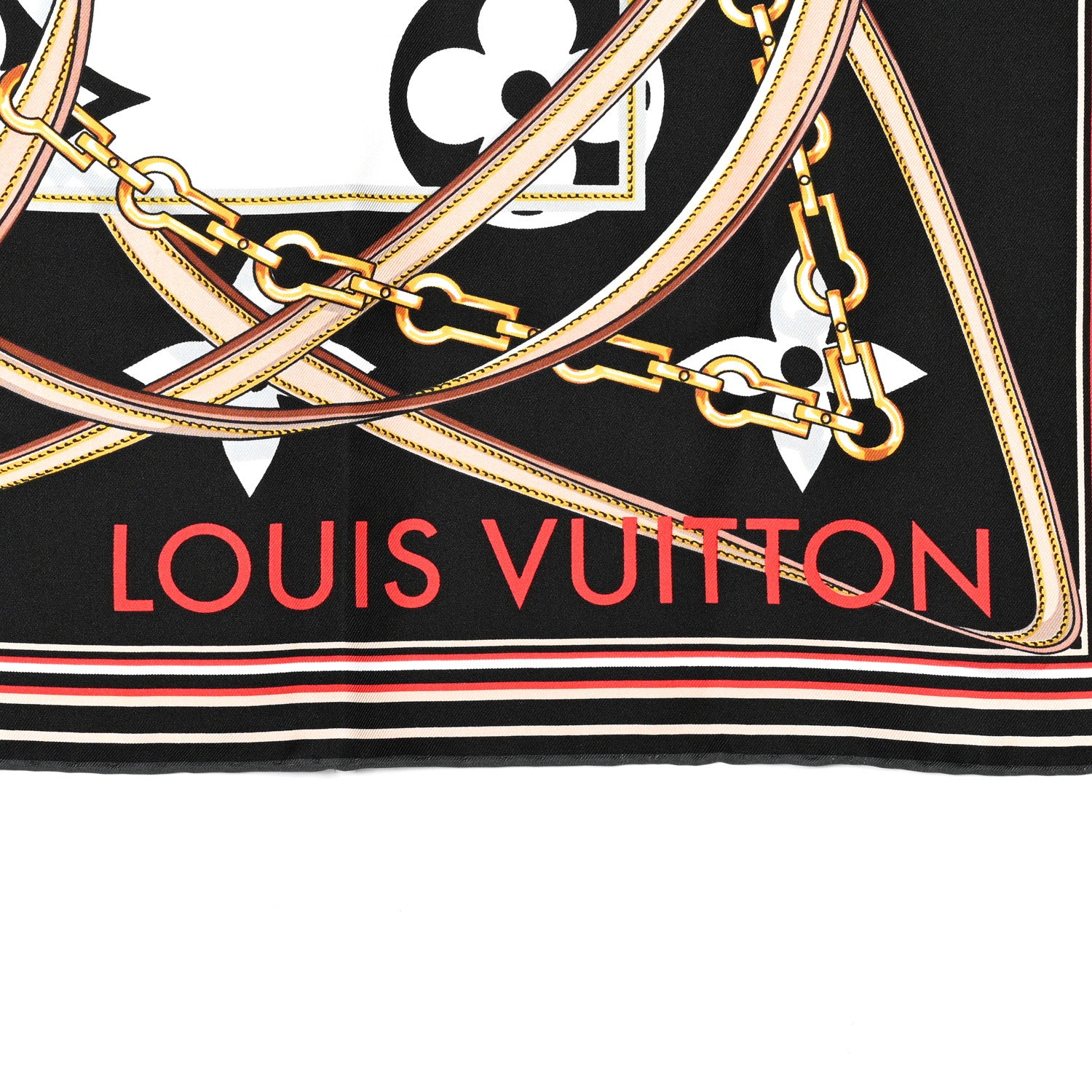 Louis Vuitton Silk Monogram Ultimate Square 90 Scarf Black 2 of 4