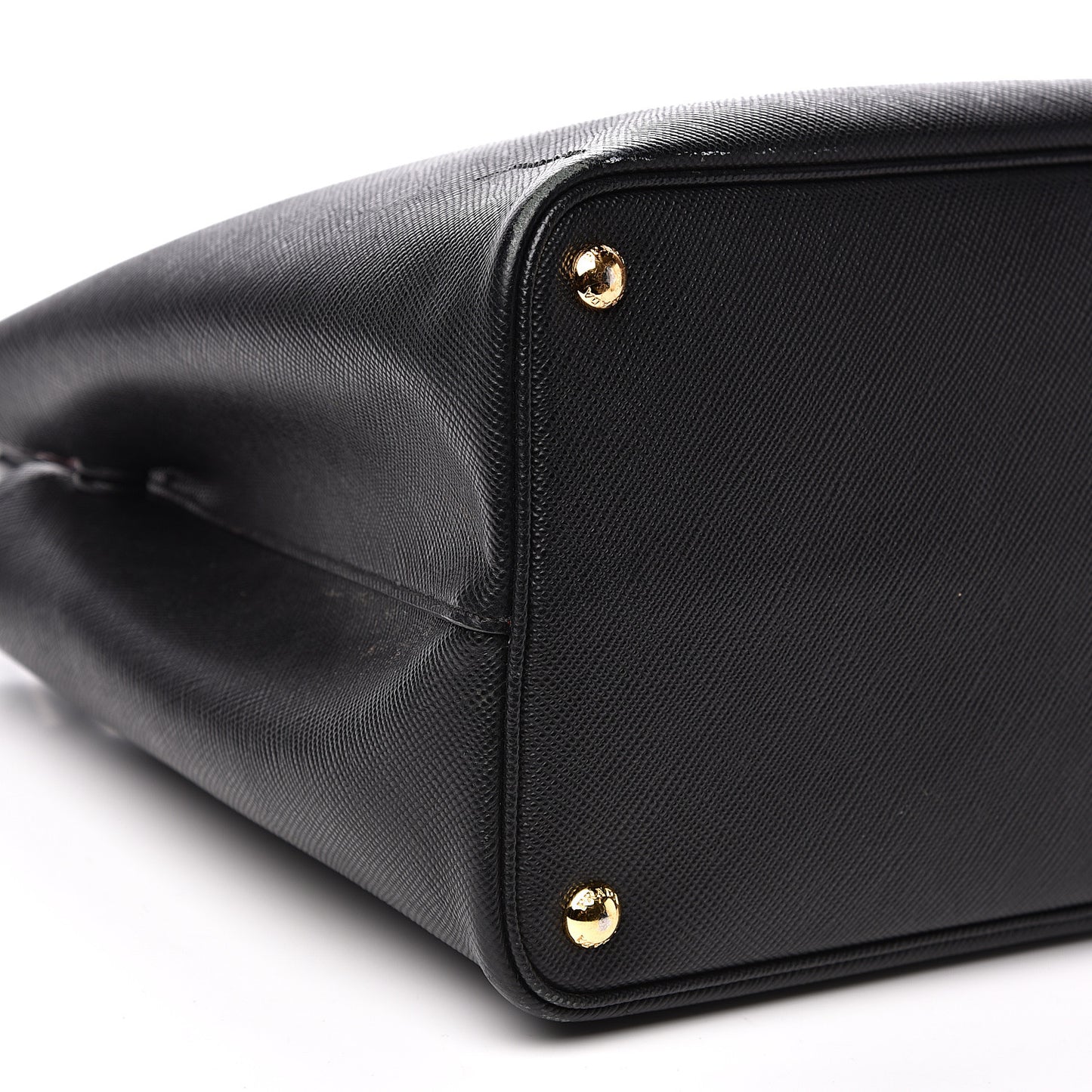 Saffiano Cuir Medium Double Bag Black Fuoco