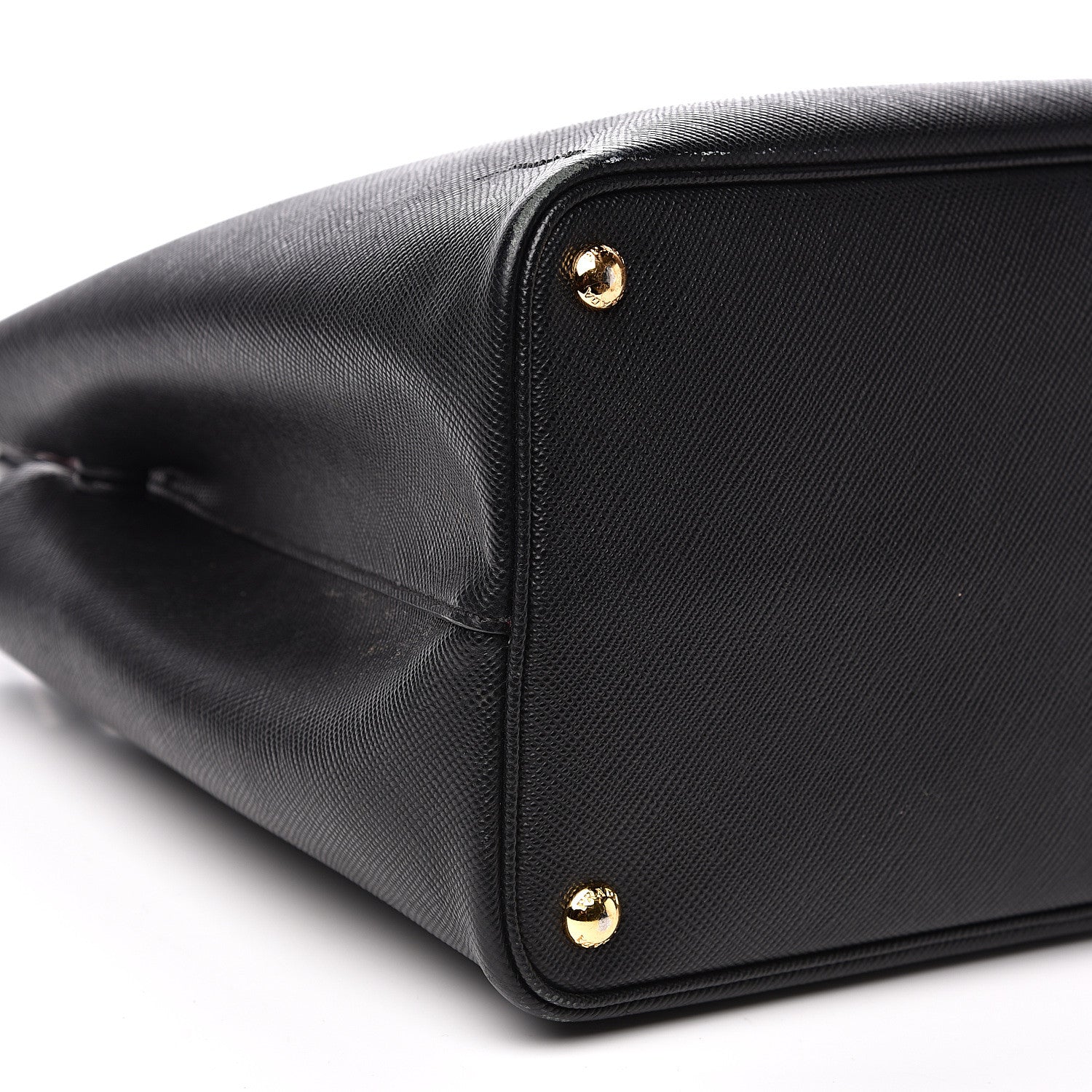 Prada Saffiano Cuir Medium Double Bag Black Fuoco 6 of 18