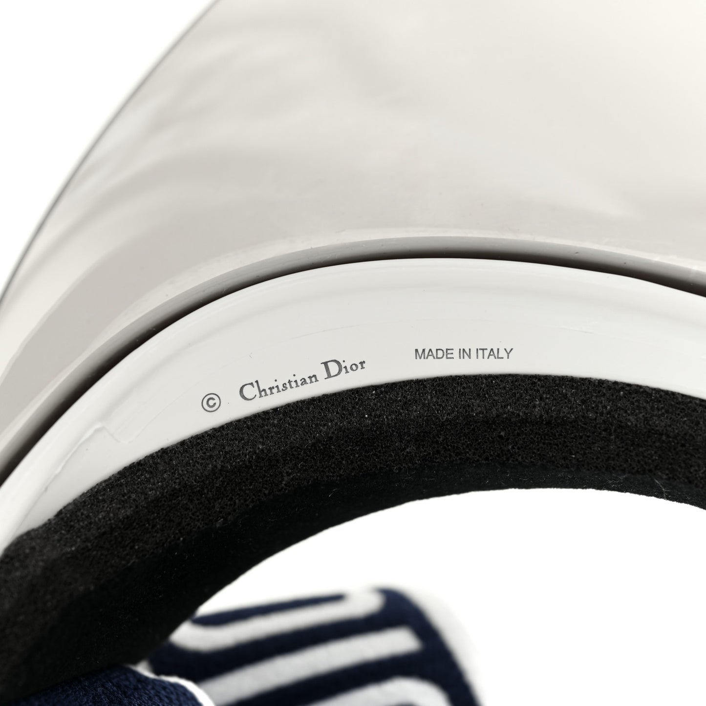 Mirrored DiorClub1 Sun Visor White Black