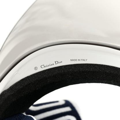 Christian Dior Mirrored DiorClub1 Sun Visor White Black 5 of 7