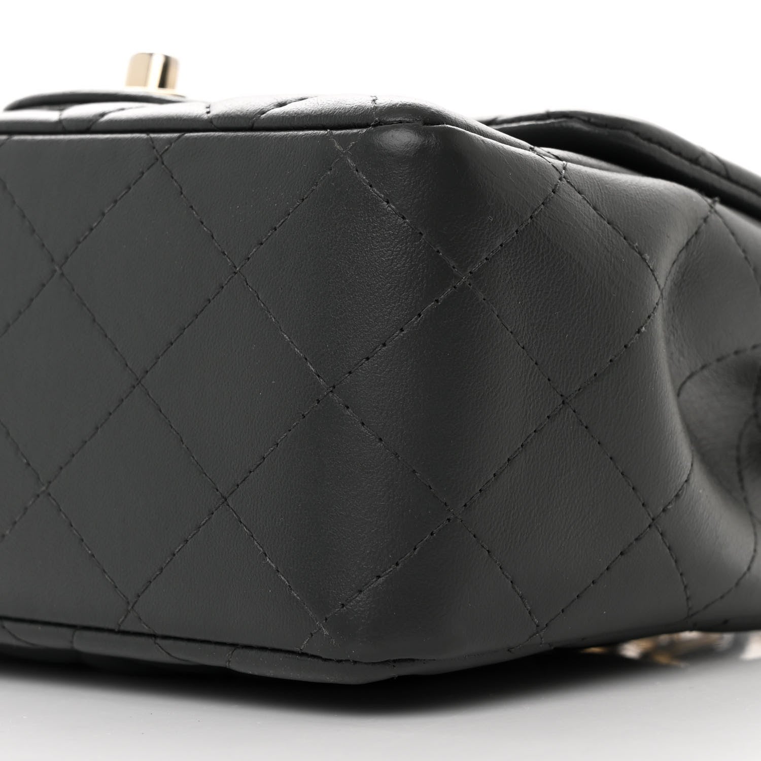 Chanel Lambskin Quilted Mini Square Flap Dark Grey 10 of 10
