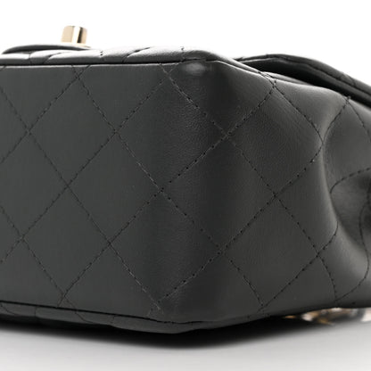 Chanel Lambskin Quilted Mini Square Flap Dark Grey 10 of 10