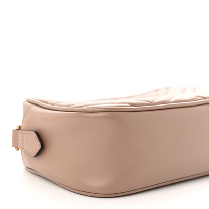 Gucci Calfskin Matelasse Small GG Marmont Chain Shoulder Bag Porcelain Rose 9 of 11
