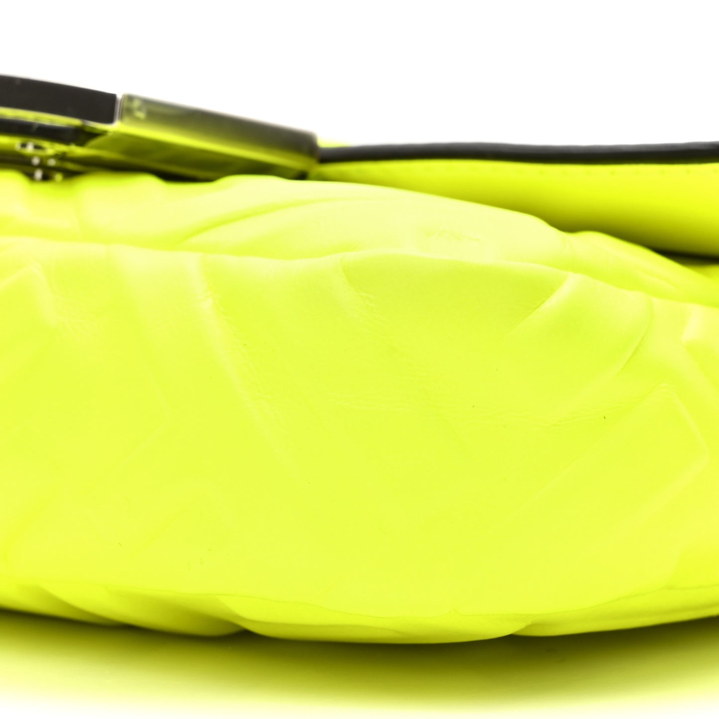 Nappa FF 1974 Embossed Mini Baguette Neon Yellow