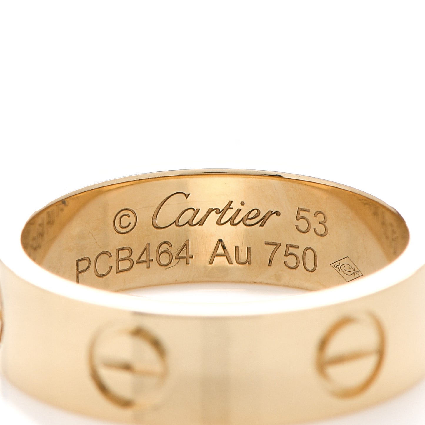 18K Yellow Gold 5.5mm LOVE Ring 53 6.5