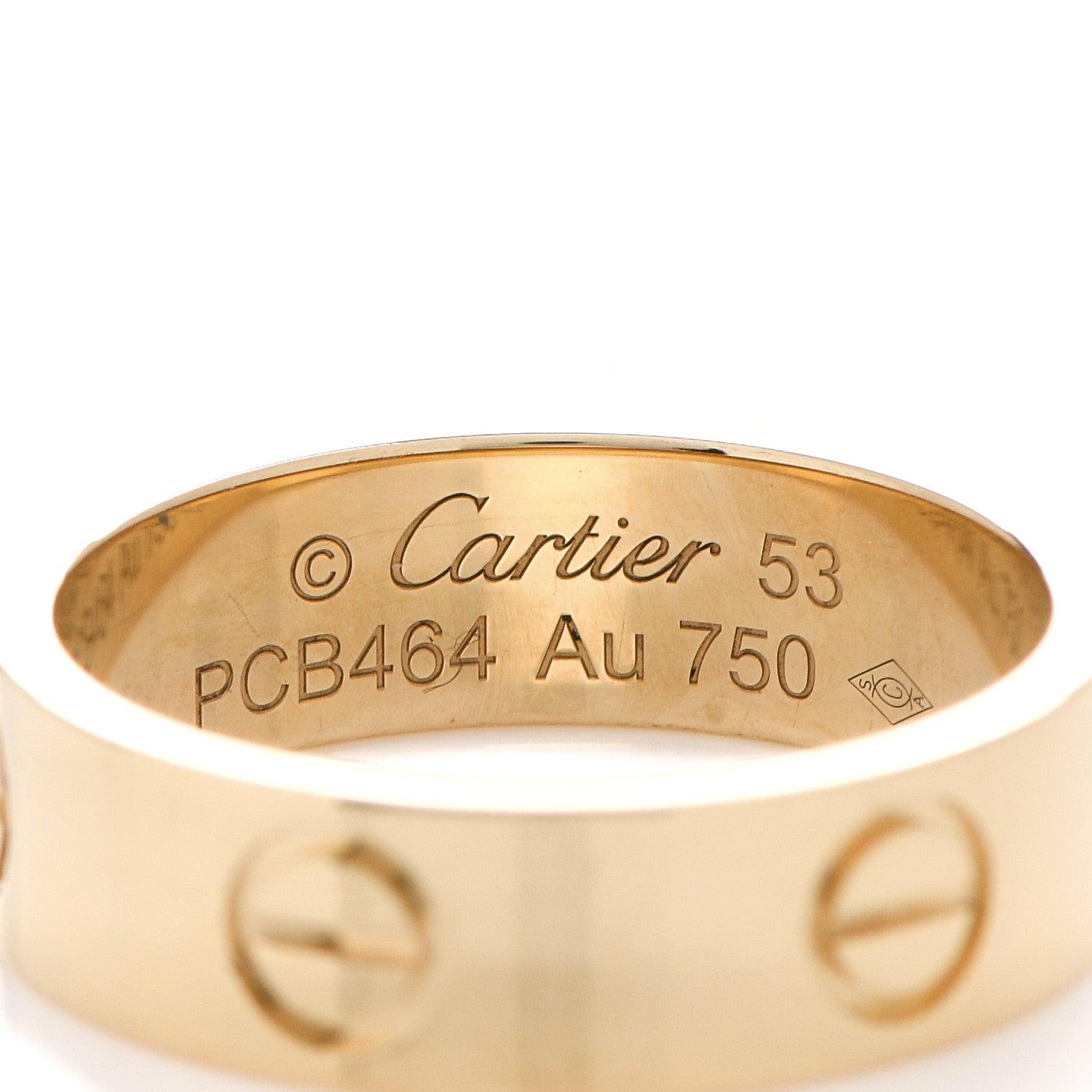 Cartier 18K Yellow Gold 5.5mm LOVE Ring 53 6.5 4 of 4