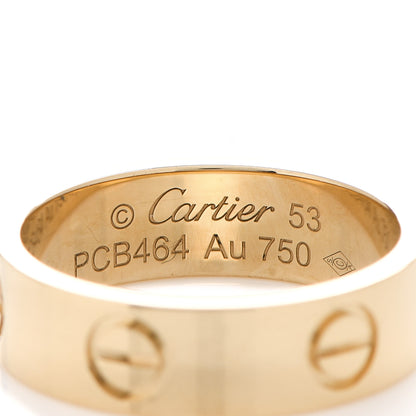 Cartier 18K Yellow Gold 5.5mm LOVE Ring 53 6.5 4 of 4