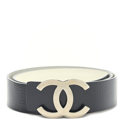 Chanel Calfskin CC Reversible Belt 80 32 Black White 1 of 4
