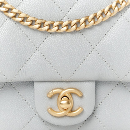 Chanel Caviar Quilted Mini Sweetheart Flap Grey 9 of 12