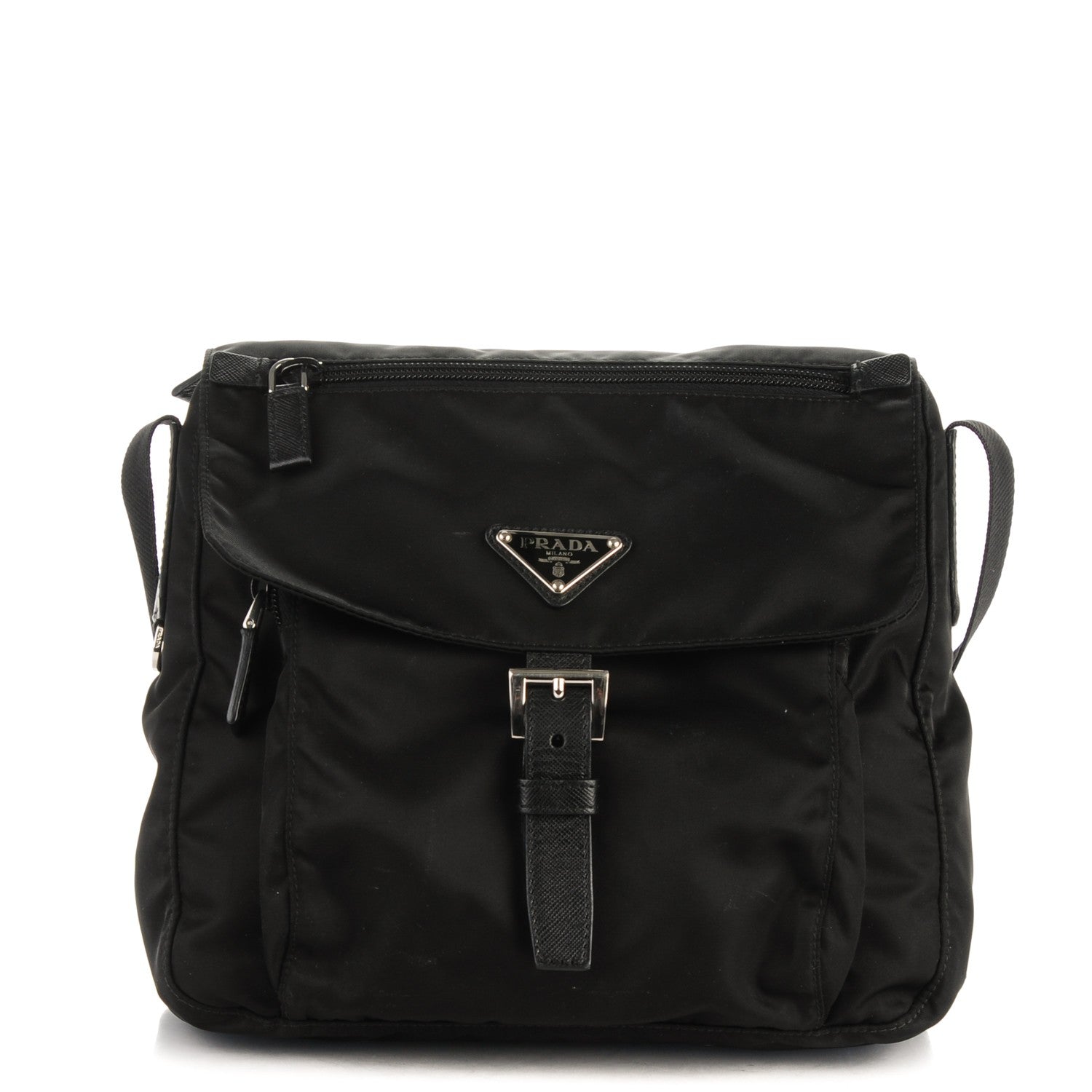 Prada Nylon Vela Messenger Black 1 of 9