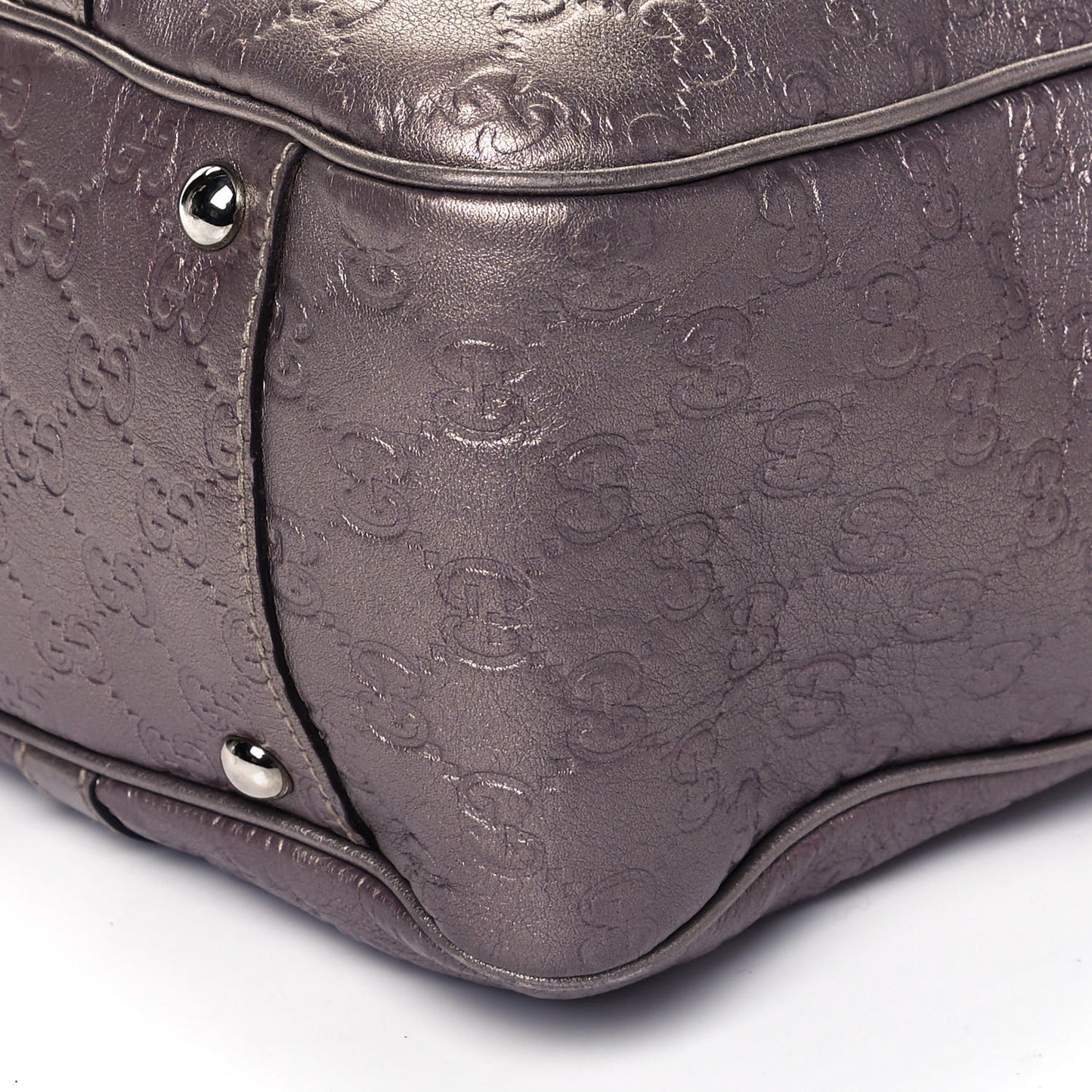 Metallic Guccissima Large GG Twins Tote Mauve