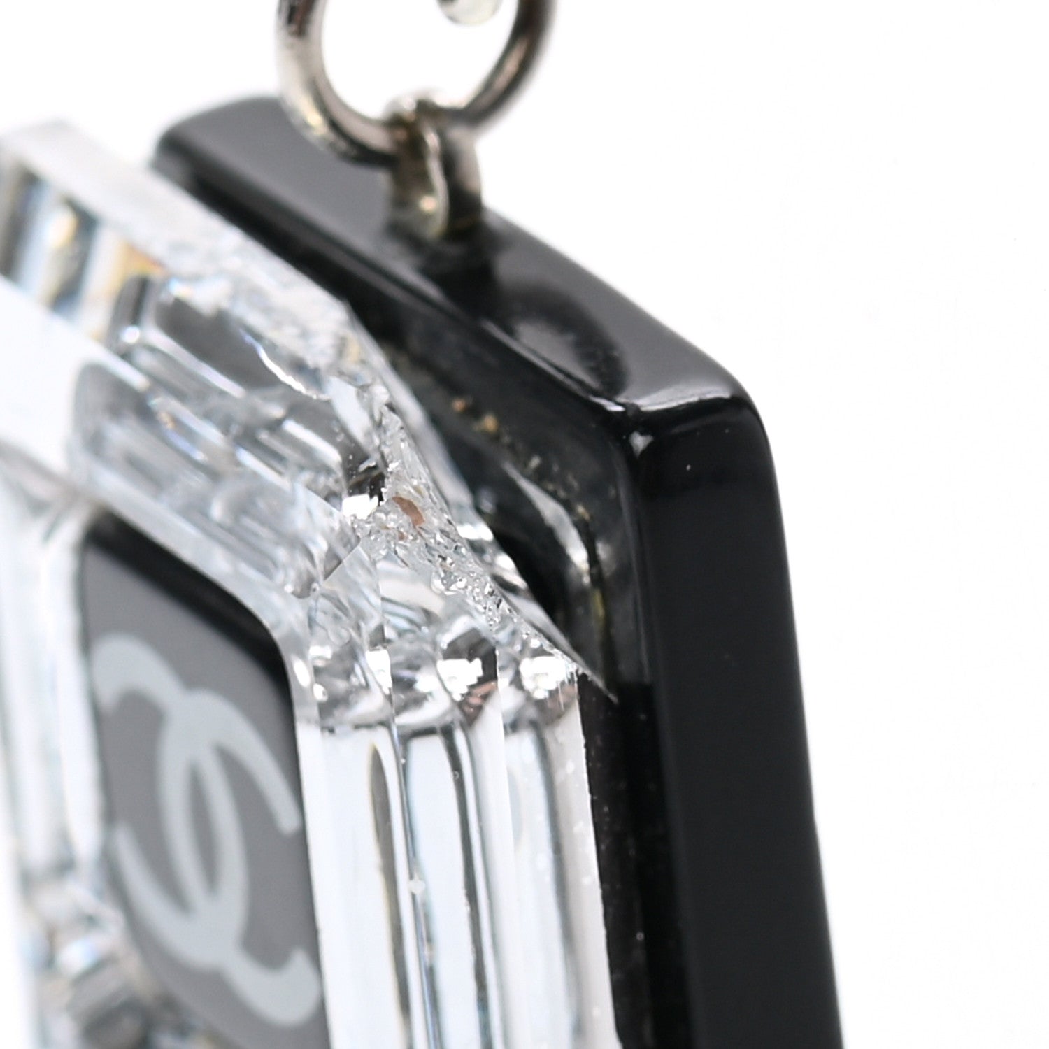 Chanel Lucite CC Square Charm Necklace 8 of 9