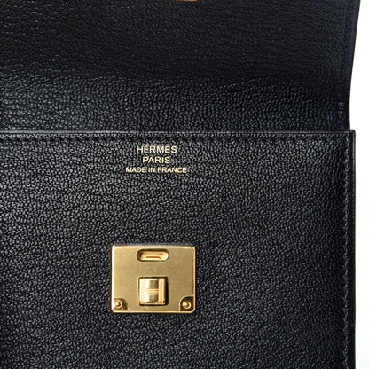 Hermes Chevre Mysore Clic Mini Card Holder Black 6 of 8