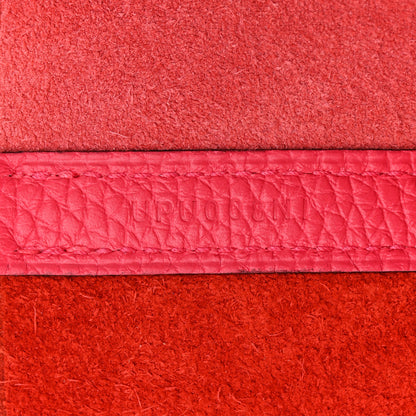 Hermes Taurillon Clemence Tri-Color Picotin Lock 18 PM Rouge Coeur Rose Extreme Bleu Zanzibar 7 of 11