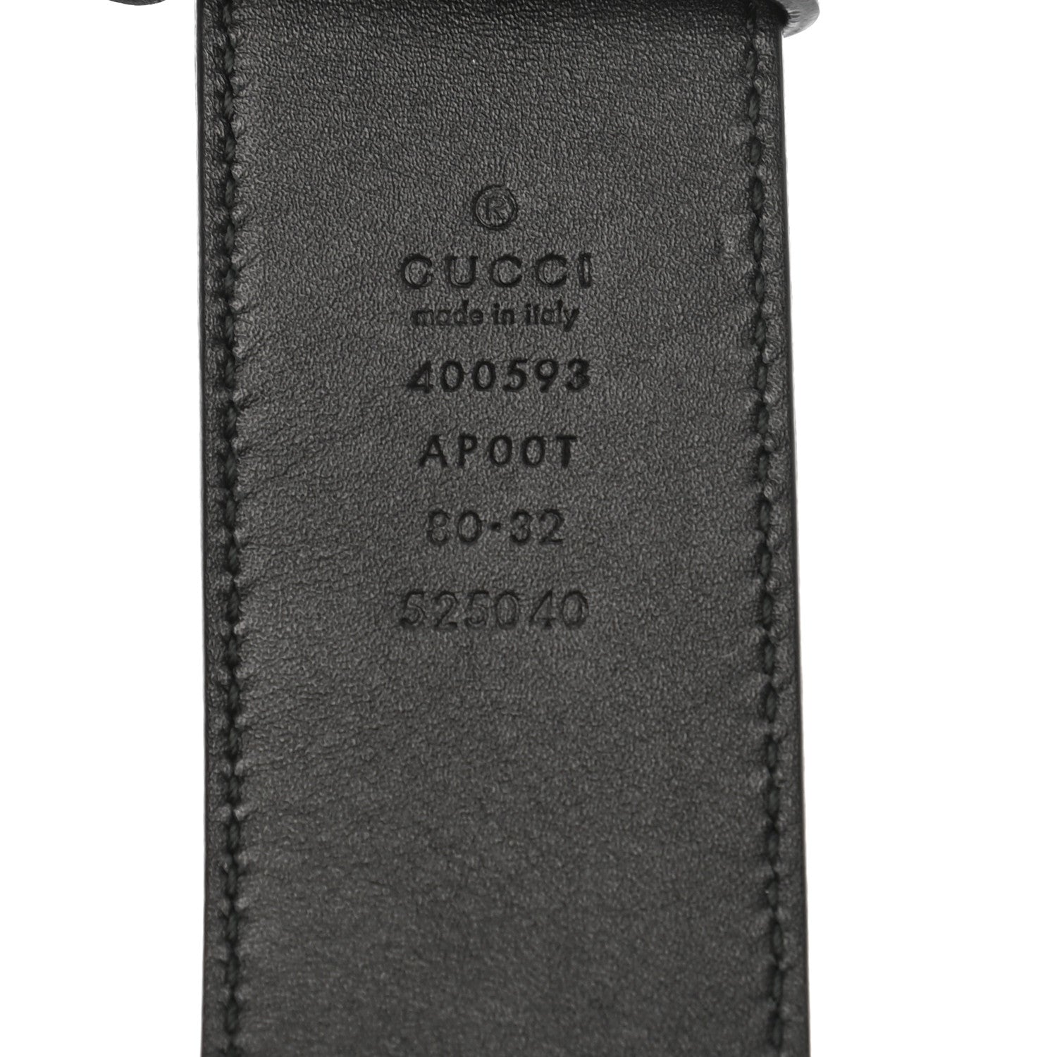 Gucci Calfskin Double G 40mm Belt 80 32 Black 3 of 7