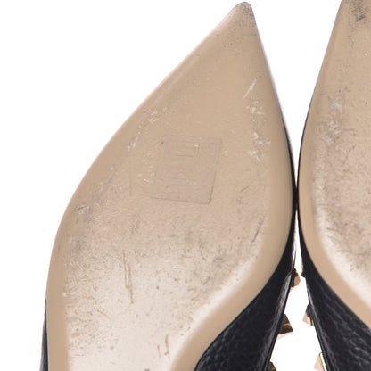 Valentino Garavani Pebbled Calfskin Rockstud Ballerina Flats 35.5 Black 14 of 18