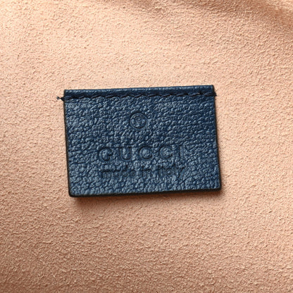 Gucci Textured Calfskin Large Ophidia Pouch Clutch Blue Agata 6 of 7