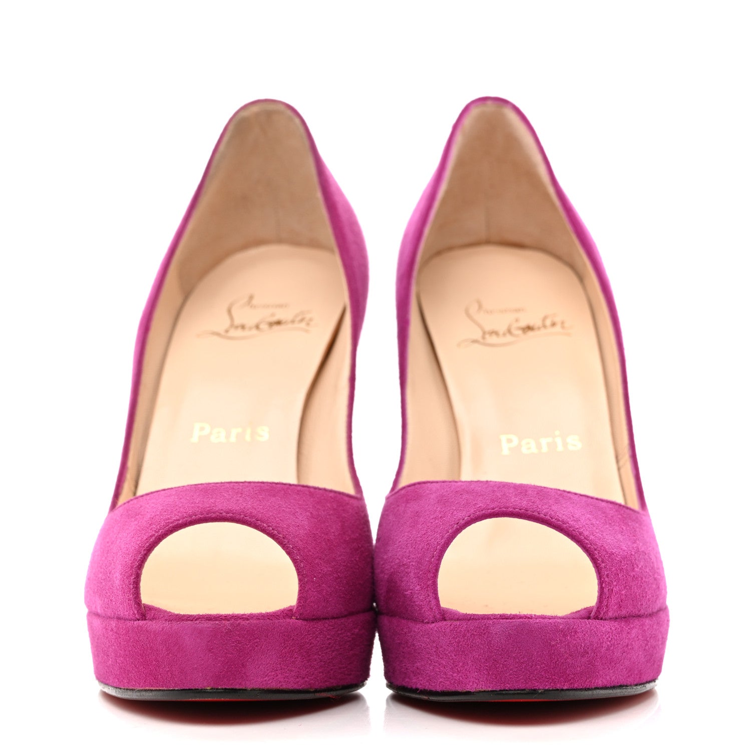 Christian Louboutin Suede Yoyo Zeppa 120 Pumps 36 Magenta 7 of 18