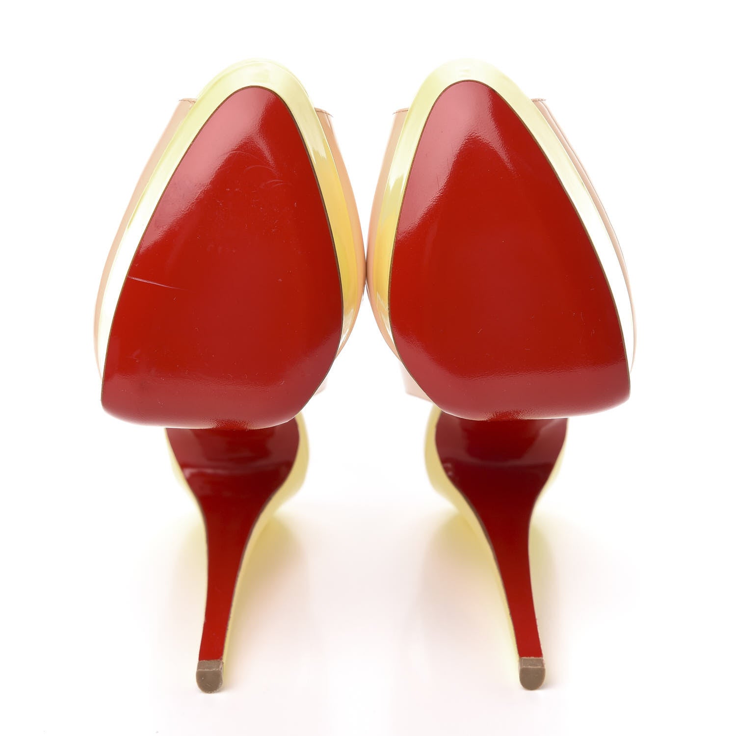 Christian Louboutin Patent Lady Peep Sling 150 Pumps 37.5 Poudre 5 of 8