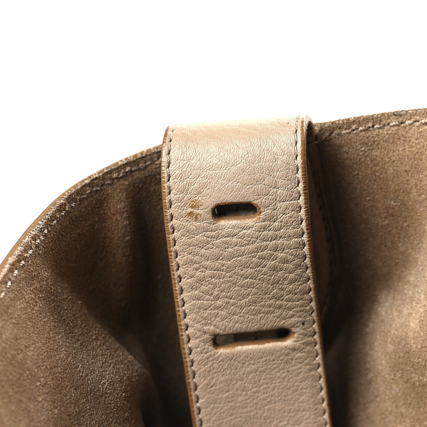 Grained Calfskin Medium Phantom Luggage Beige