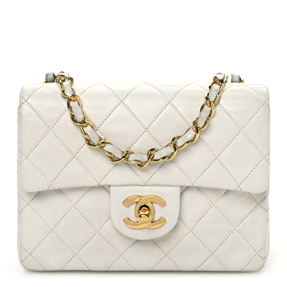 Chanel Lambskin Quilted Mini Square Flap White 1 of 18