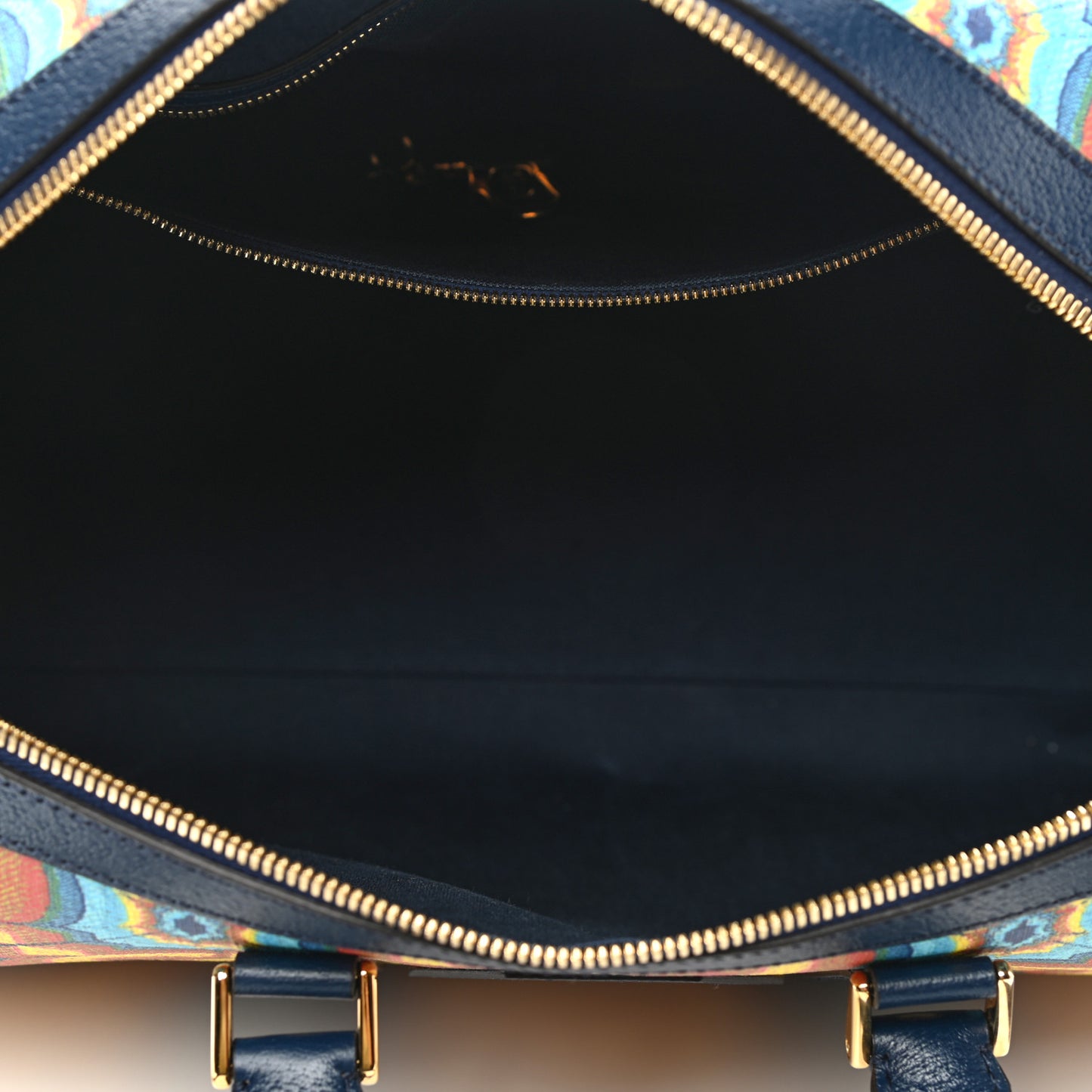 GG Supreme Kaleidoscope Calfskin Script Logo Gucci 100 Carry-On Duffle Bag Blue Orange Multicolor Blue Agata